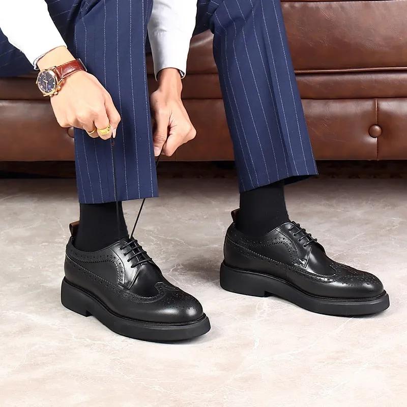 LuxeLeather Classic Oxford Shoes