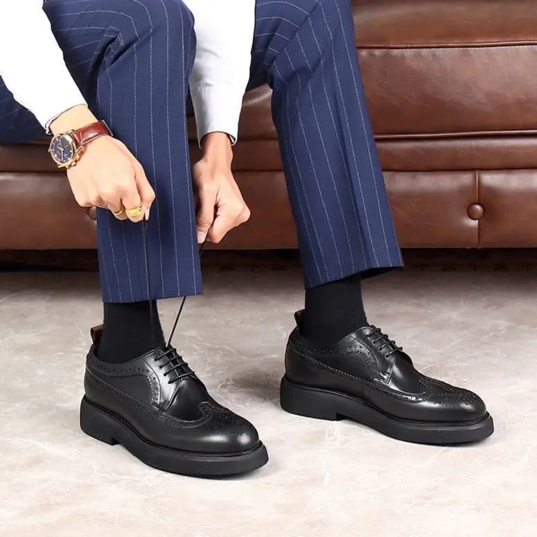 LuxeLeather Classic Oxford Shoes