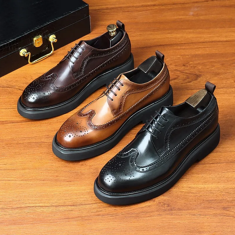 LuxeLeather Classic Oxford Shoes