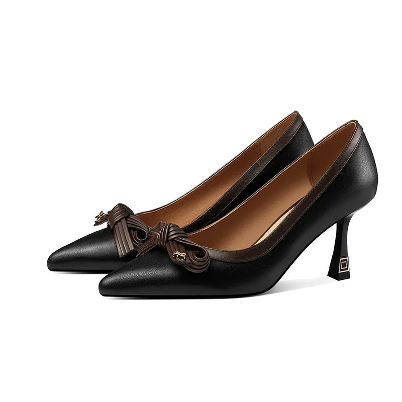 LuxeLeather Exotic Pointed Toe Pumps - Sophisticated Style