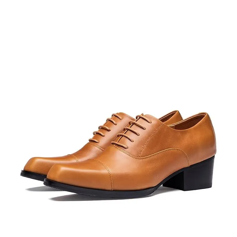 LuxeSquare Leather Oxford Dress Shoes