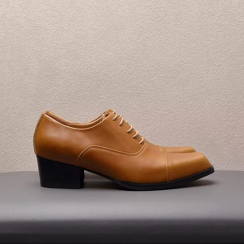 LuxeSquare Leather Oxford Dress Shoes