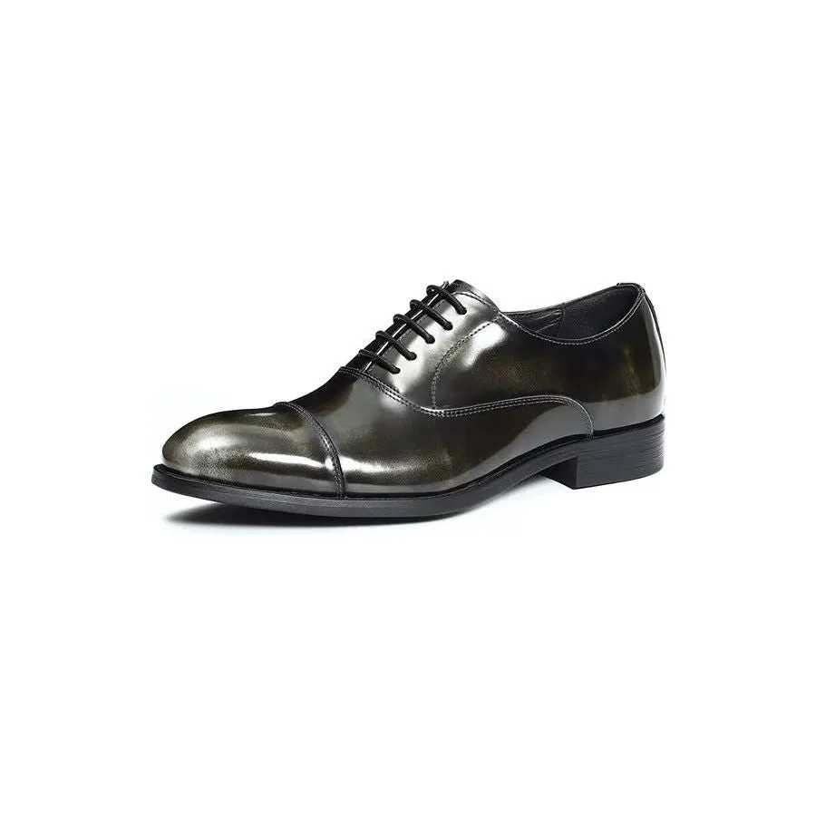 Luxury Leather Round Toe Oxford Dress Shoes