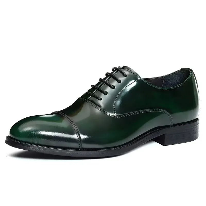 Luxury Leather Round Toe Oxford Dress Shoes