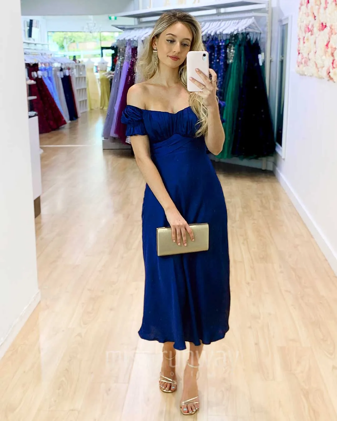 Masie Midi Dress - Navy