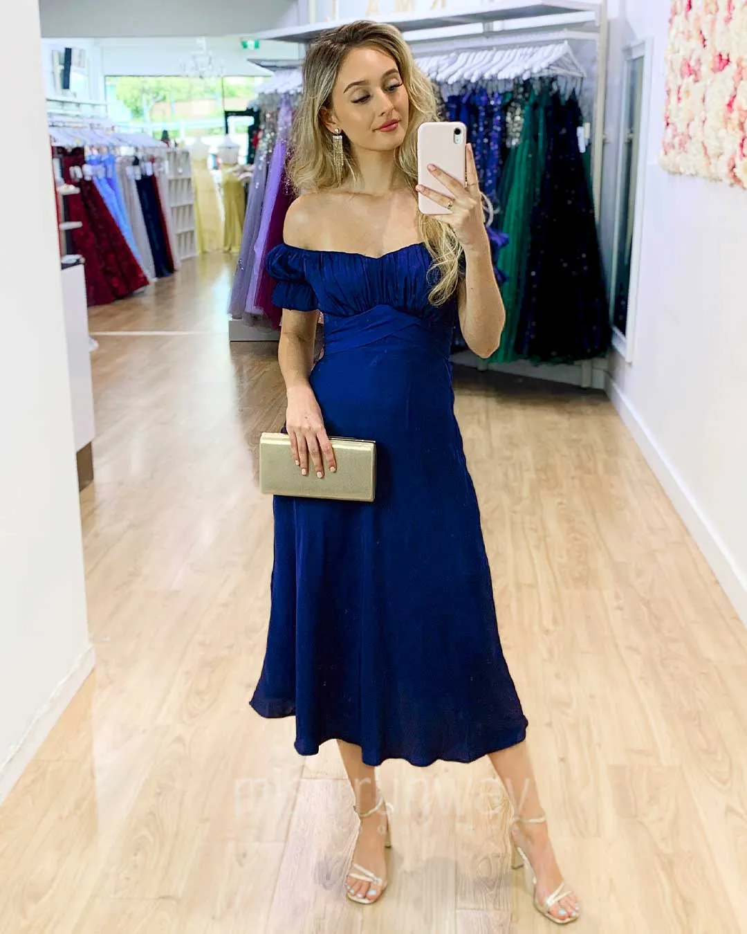 Masie Midi Dress - Navy