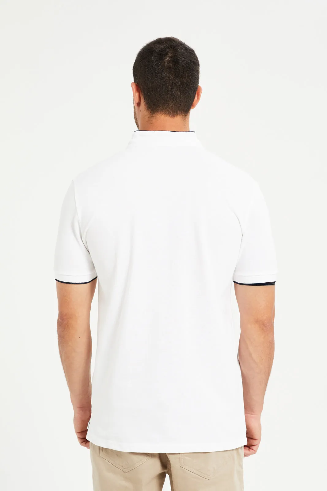 Men White Polo Shirt