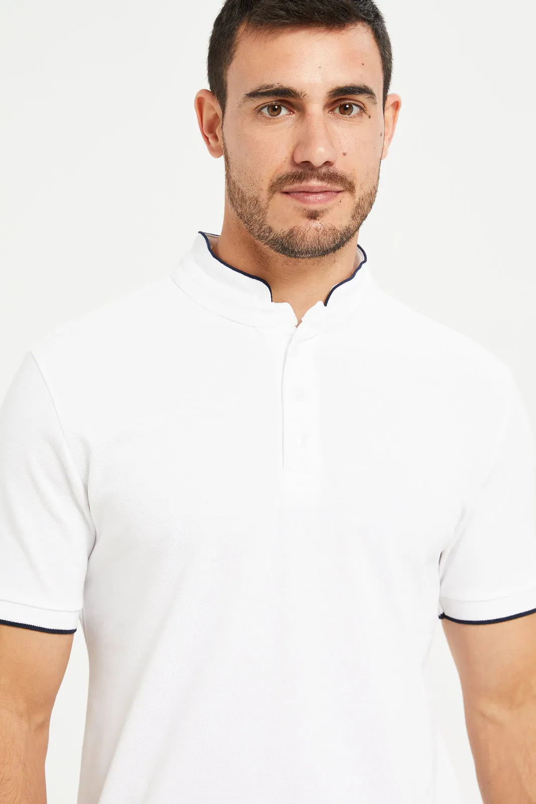 Men White Polo Shirt