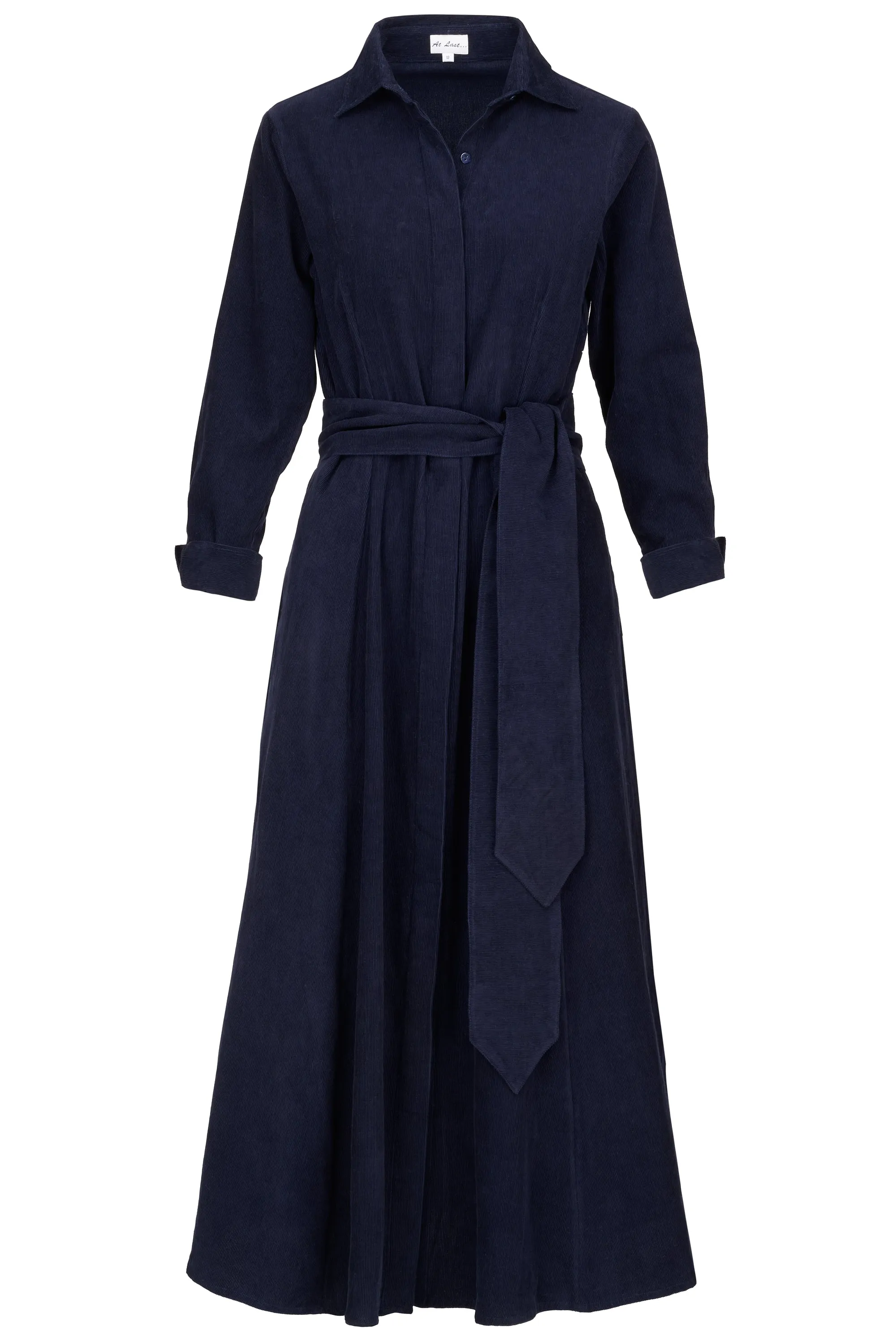 Mia Corduroy Dress In French Navy