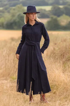 Mia Corduroy Dress In French Navy