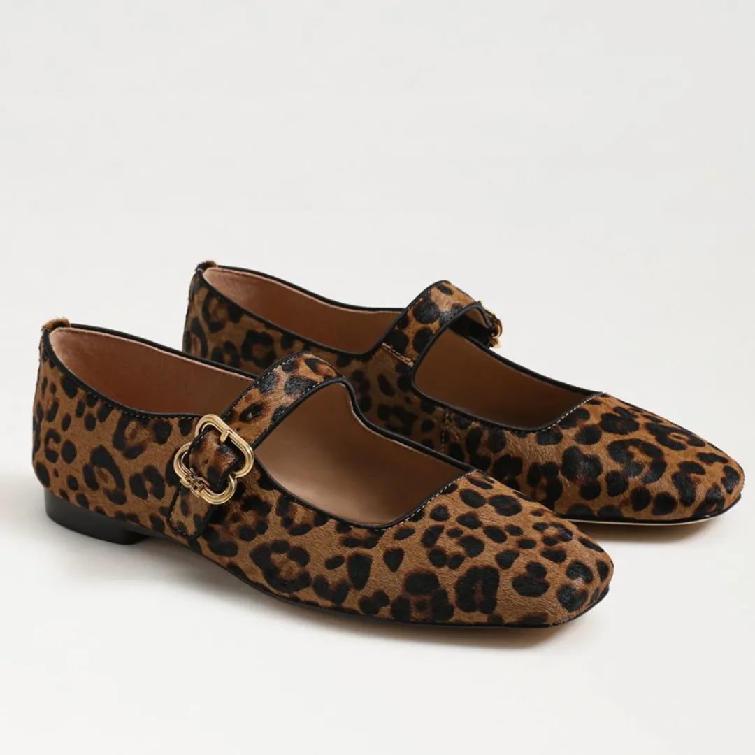 Michaela Mary Jane Flat - Leopard Calf Hair