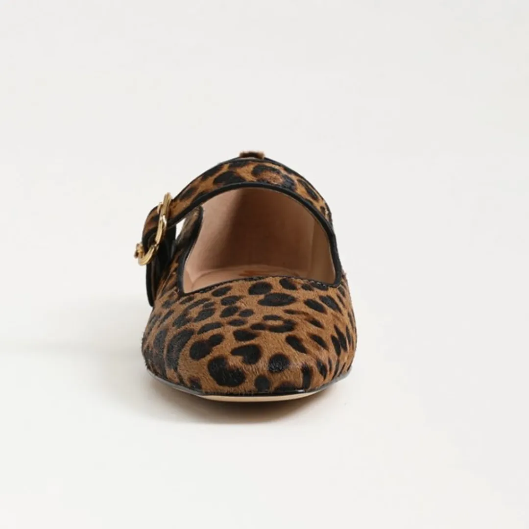 Michaela Mary Jane Flat - Leopard Calf Hair