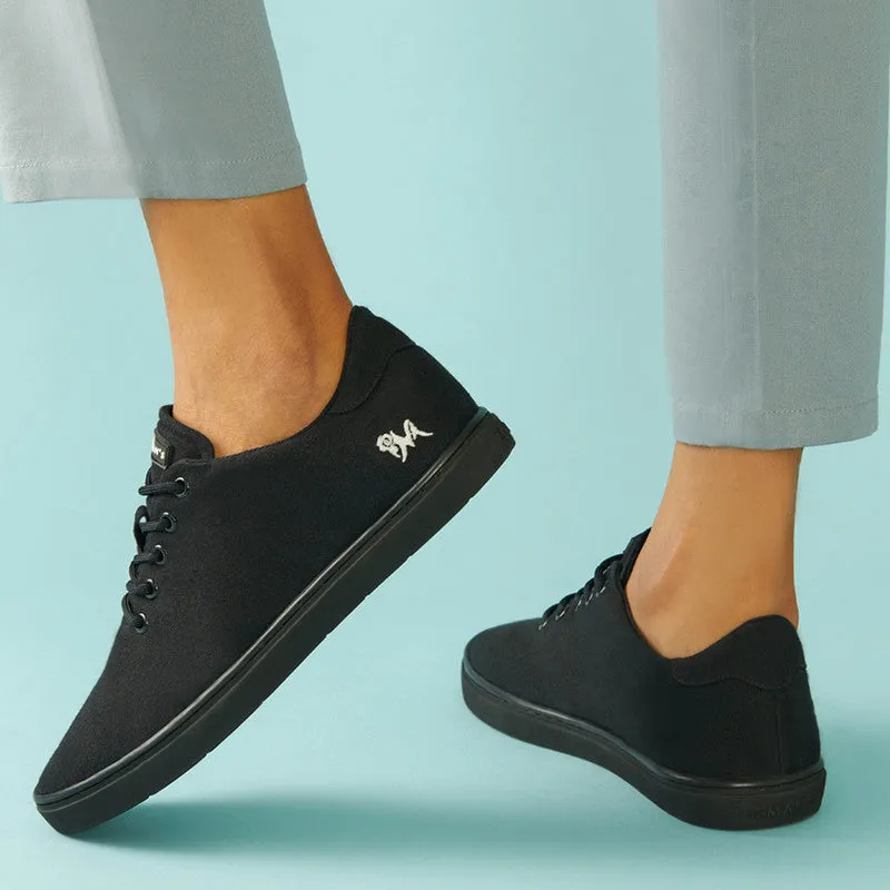 Neeman's Cotton Classic Sneakers | Coal Black | Shoes for Men & Women