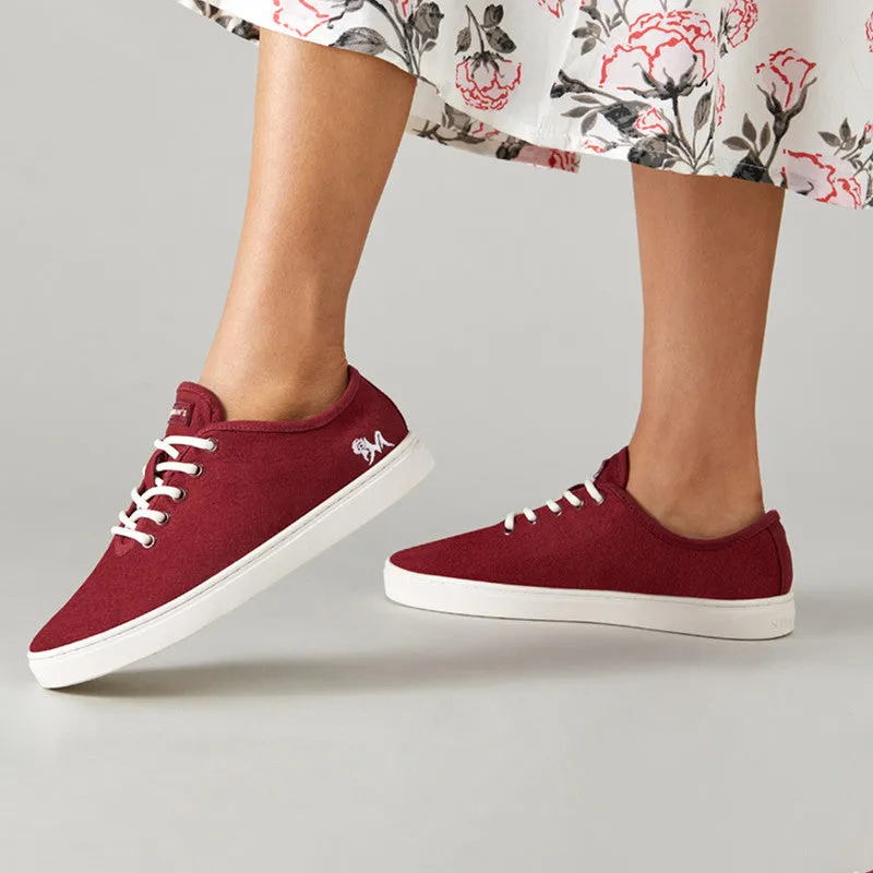 Neeman's Cotton Classic Sneakers | Maroon | Shoes for Men & Women