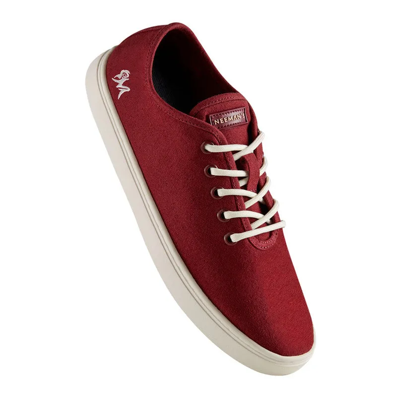 Neeman's Cotton Classic Sneakers | Maroon | Shoes for Men & Women