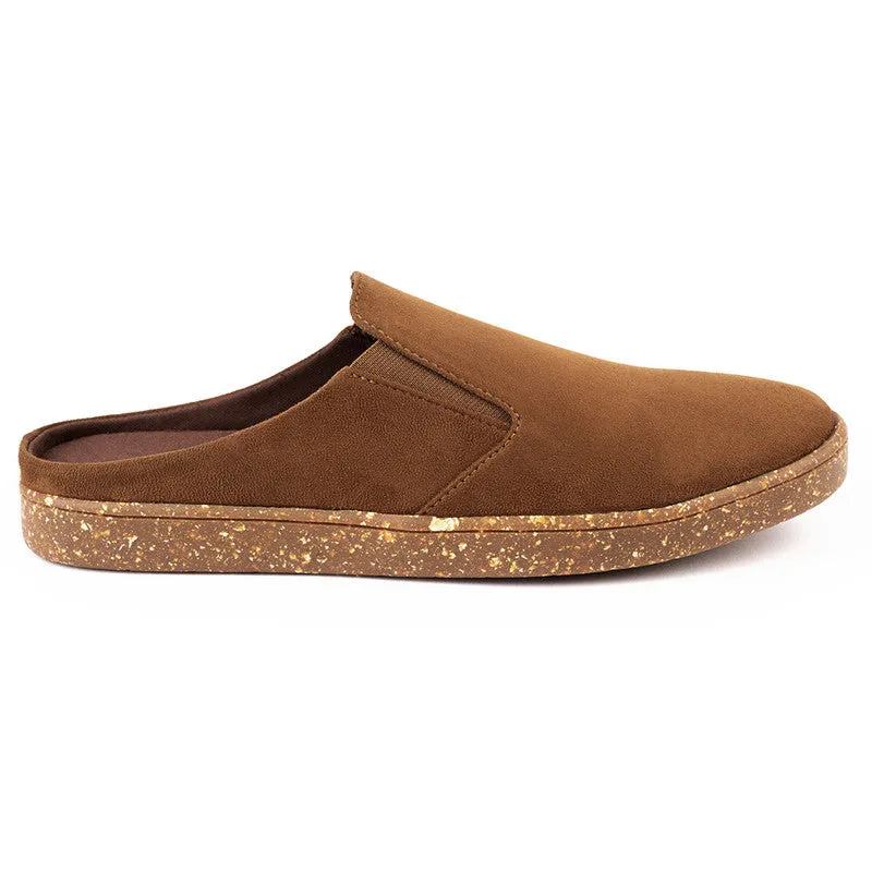 Paaduks Slip-Ons Mules for Women | Tan | Vegan Suede