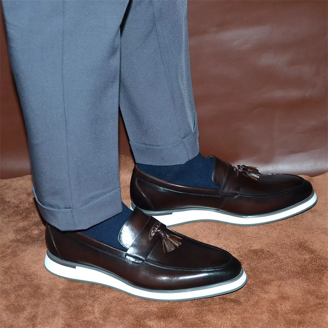 Refined Gentleman's Slip-On Leather Shoes