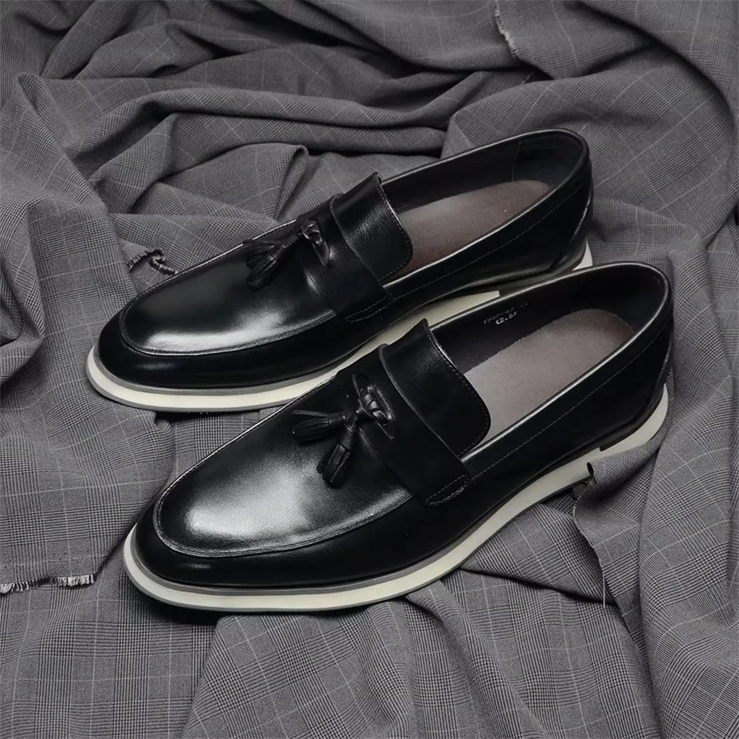 Refined Gentleman's Slip-On Leather Shoes