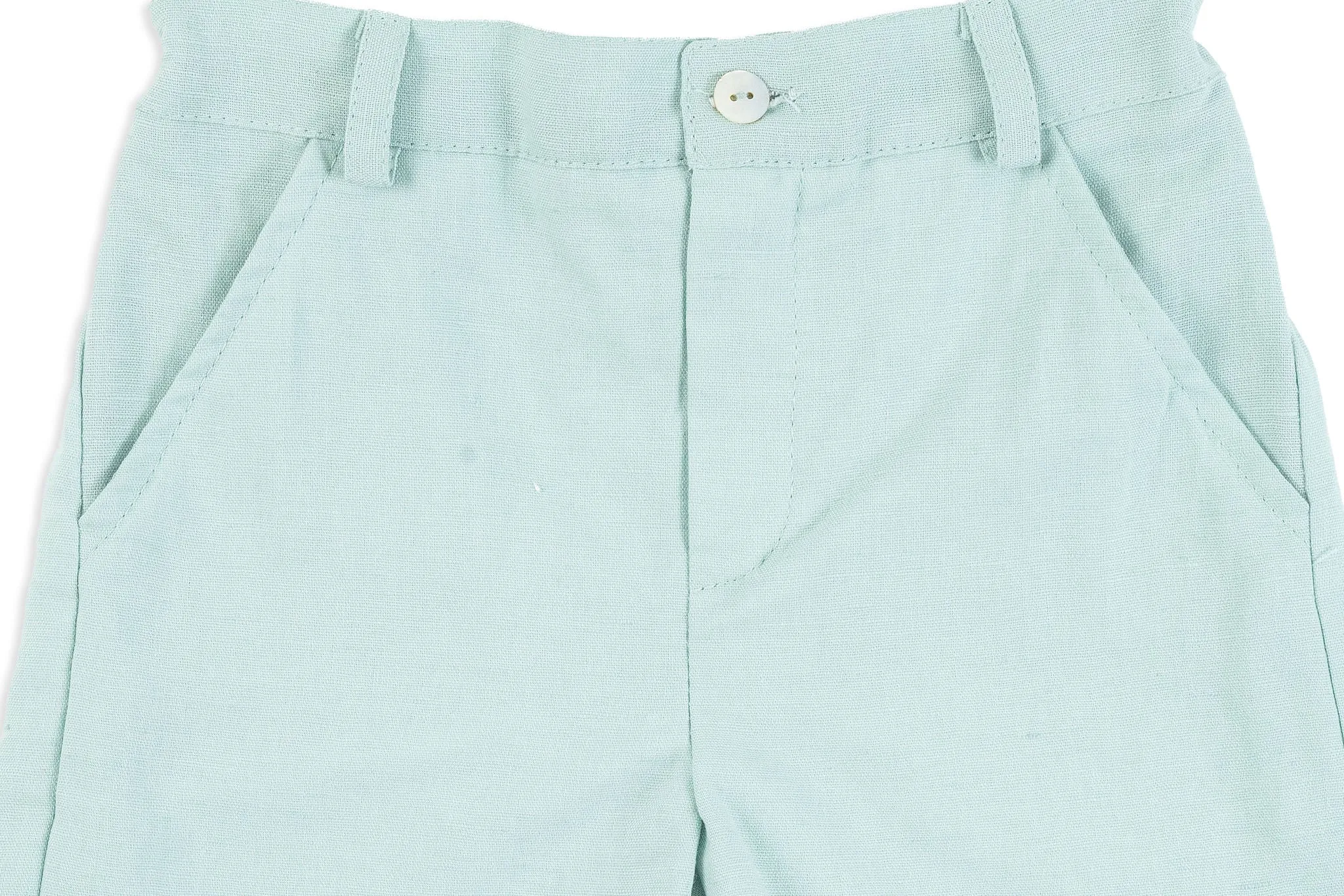 Sage Green Linen Shorts