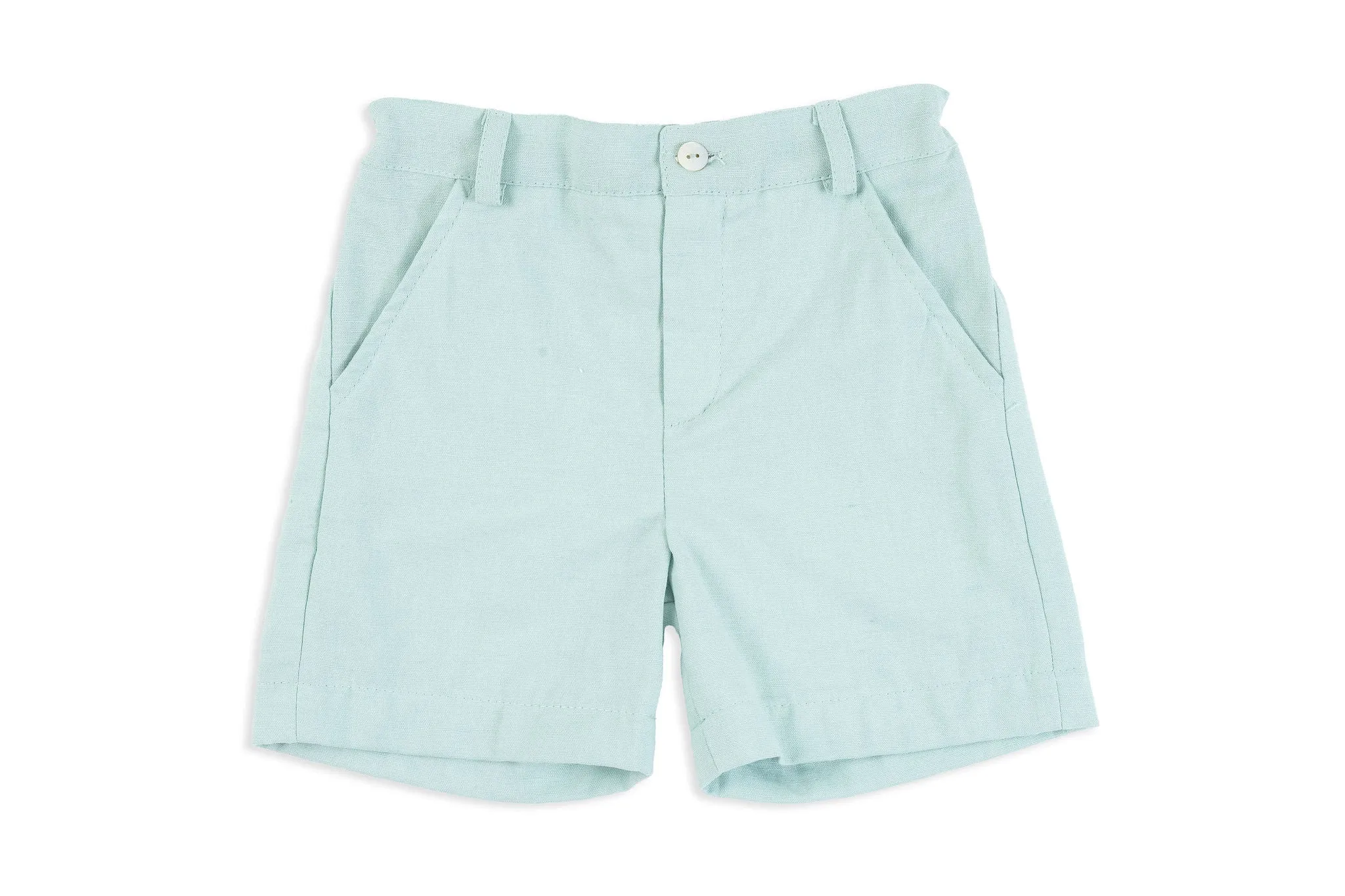 Sage Green Linen Shorts