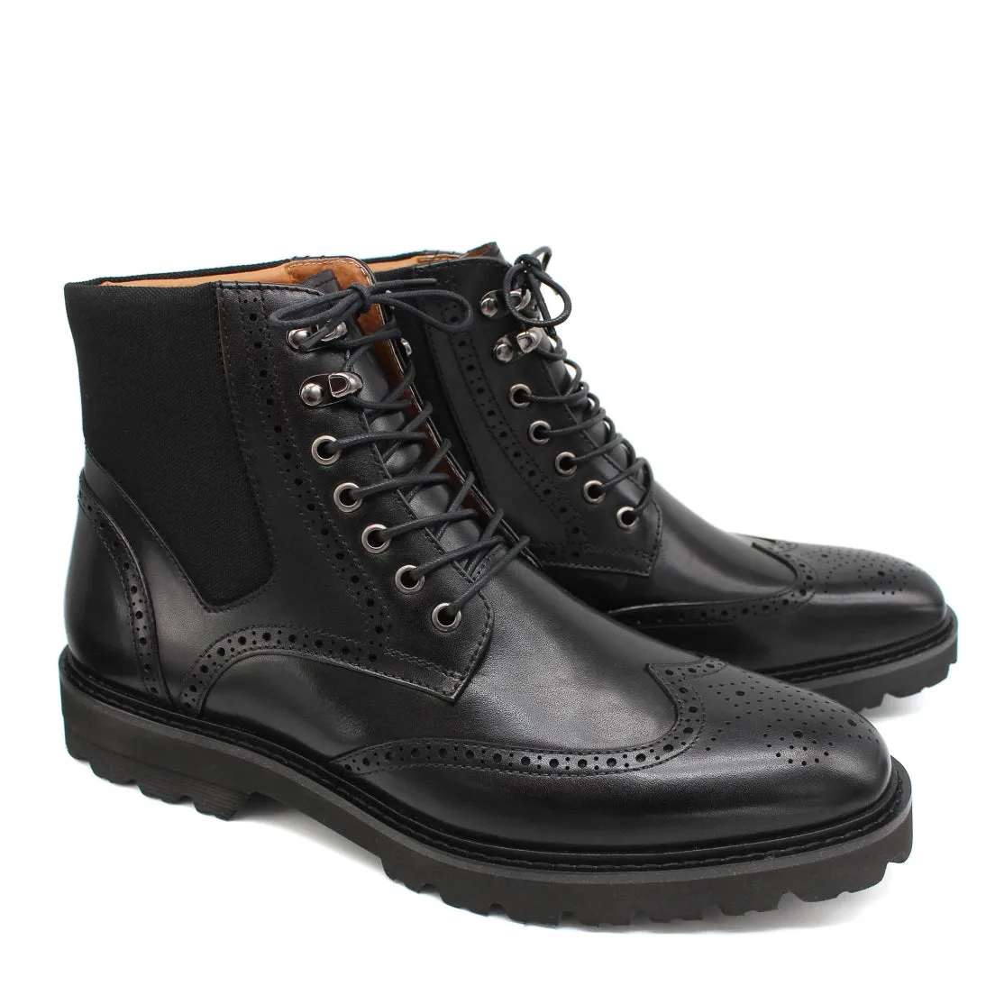 Sergio Duletti Kalvin Brogue Boots Black HA22562