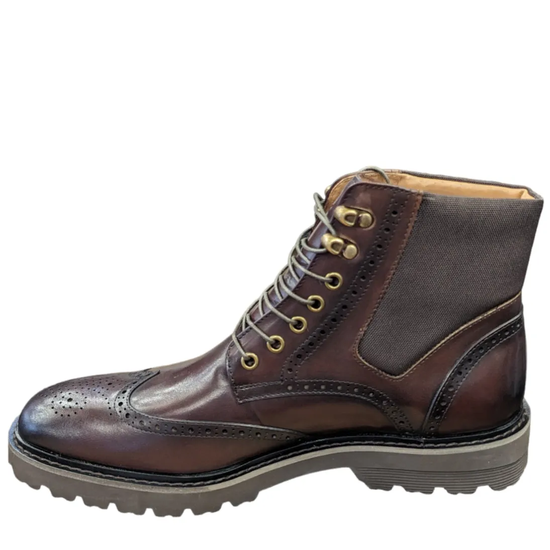 Sergio Duletti Kalvin Brogue Boots Coffee HA22562