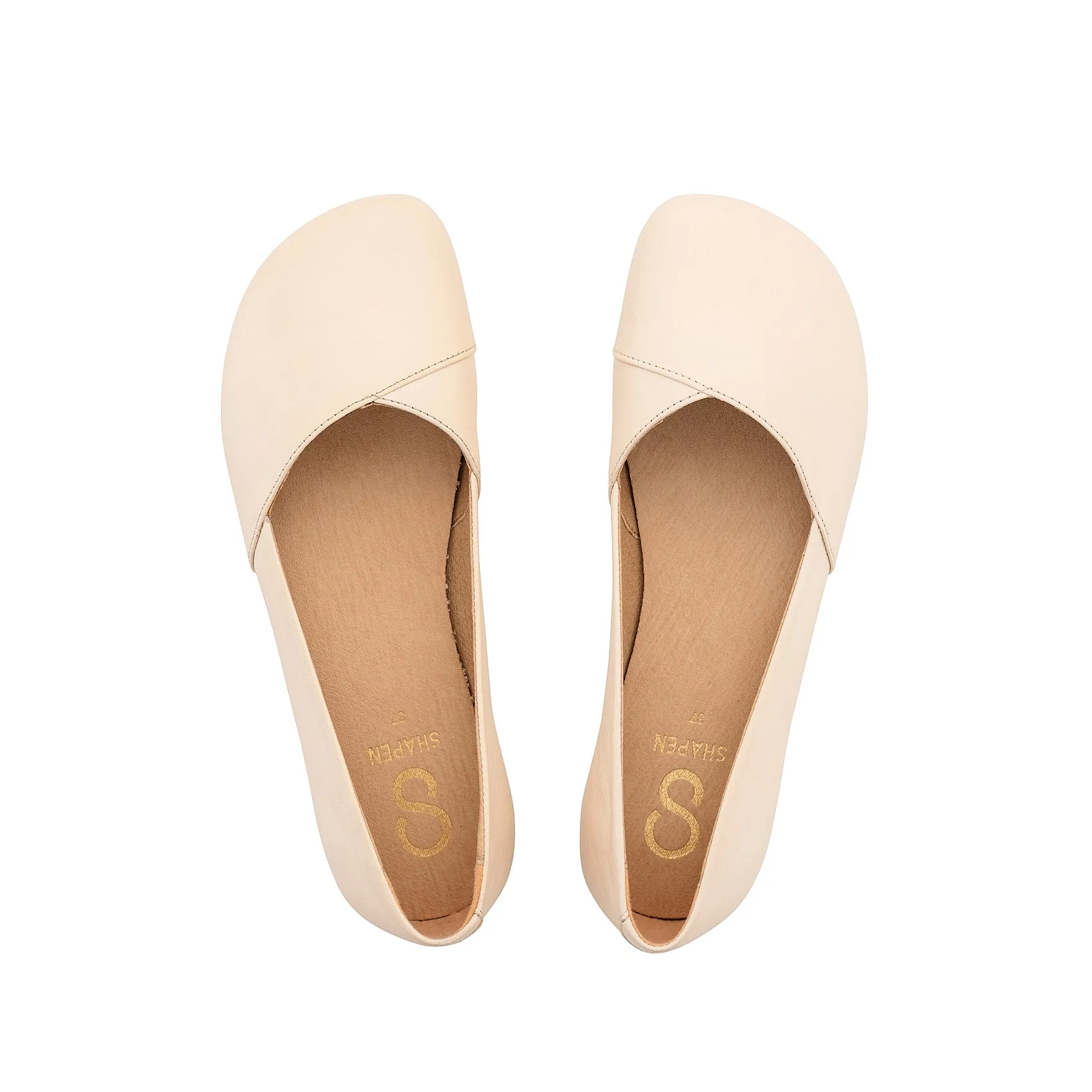 Shapen - PEONY Barefoot Ballerinas - Beige (Womens)