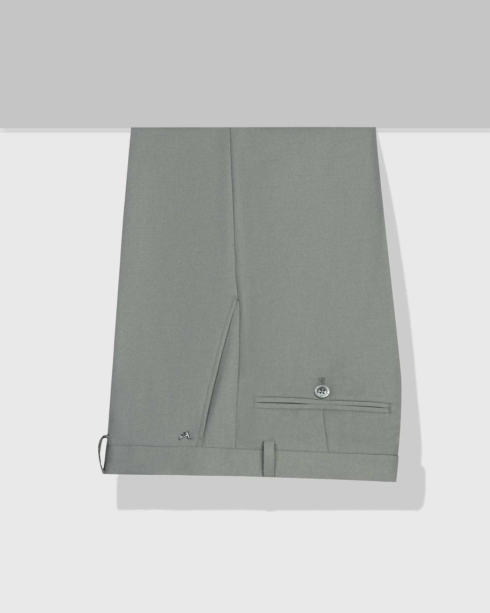 Slim Comfort B-95 Formal Olive Solid Trouser - Himalayan