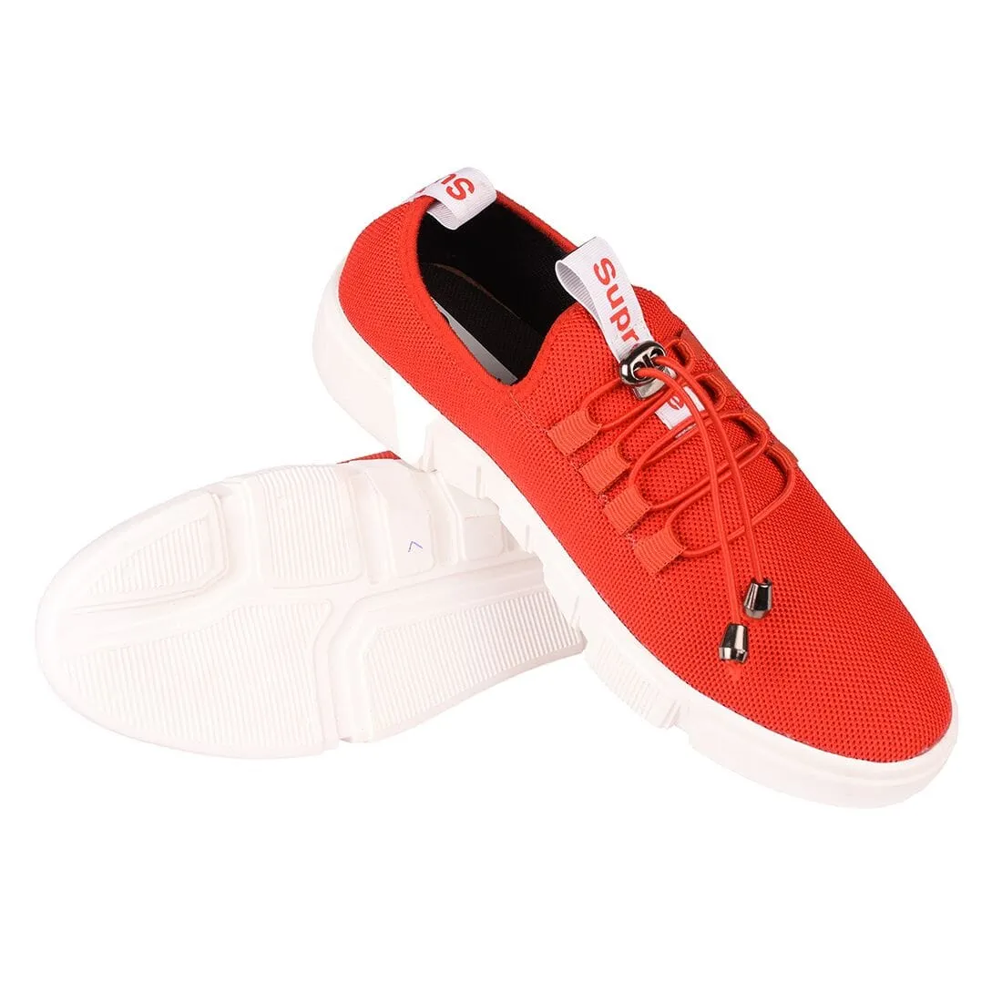 Somugi Mesh Red Walking Casual Sneakers Shoes for Men