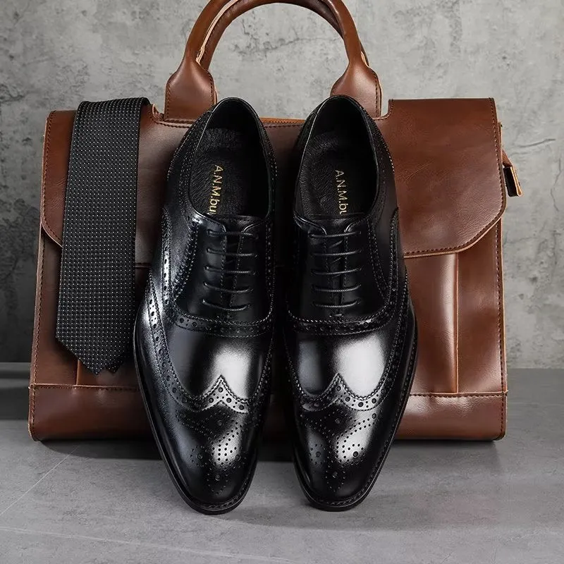 SophisticatedLuxe Leather Lace-Up Brogues