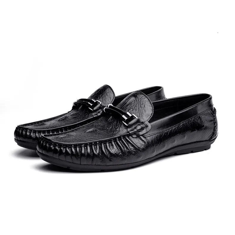 Vintage CrocLeather Exotic Brogue Loafers