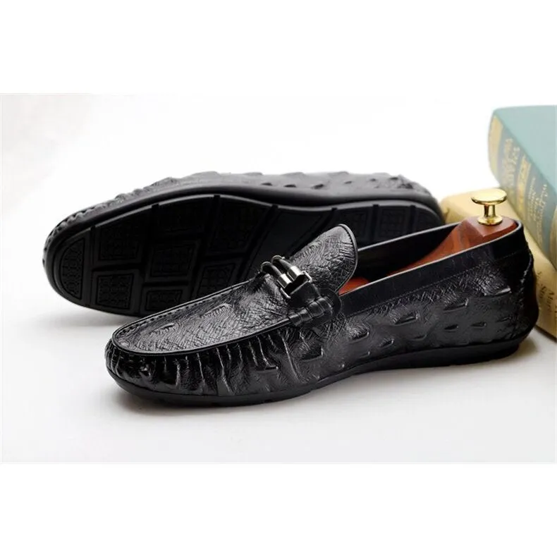 Vintage CrocLeather Exotic Brogue Loafers