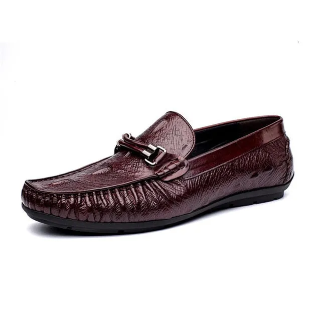 Vintage CrocLeather Exotic Brogue Loafers