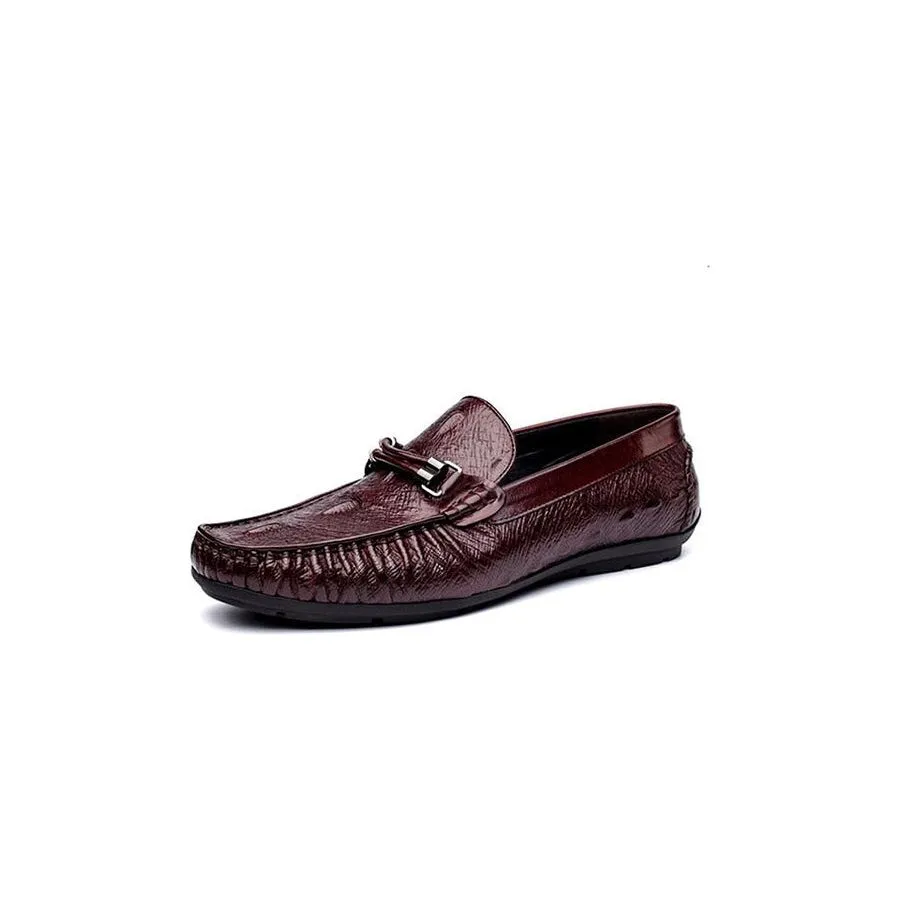 Vintage CrocLeather Exotic Brogue Loafers