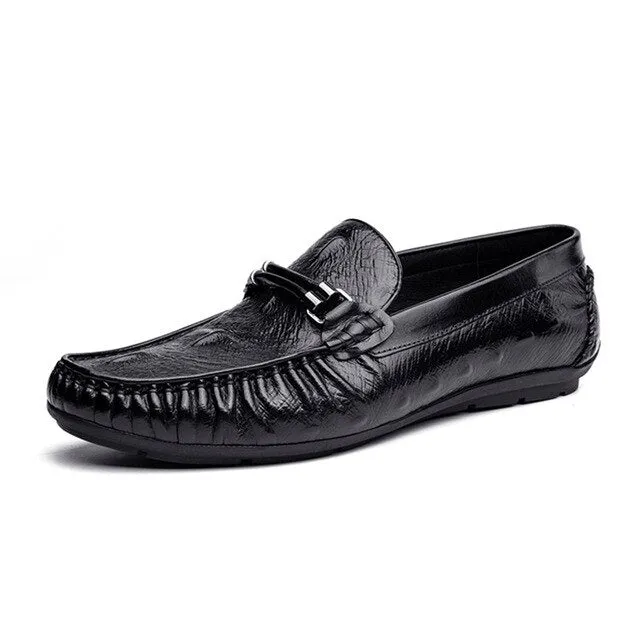 Vintage CrocLeather Exotic Brogue Loafers