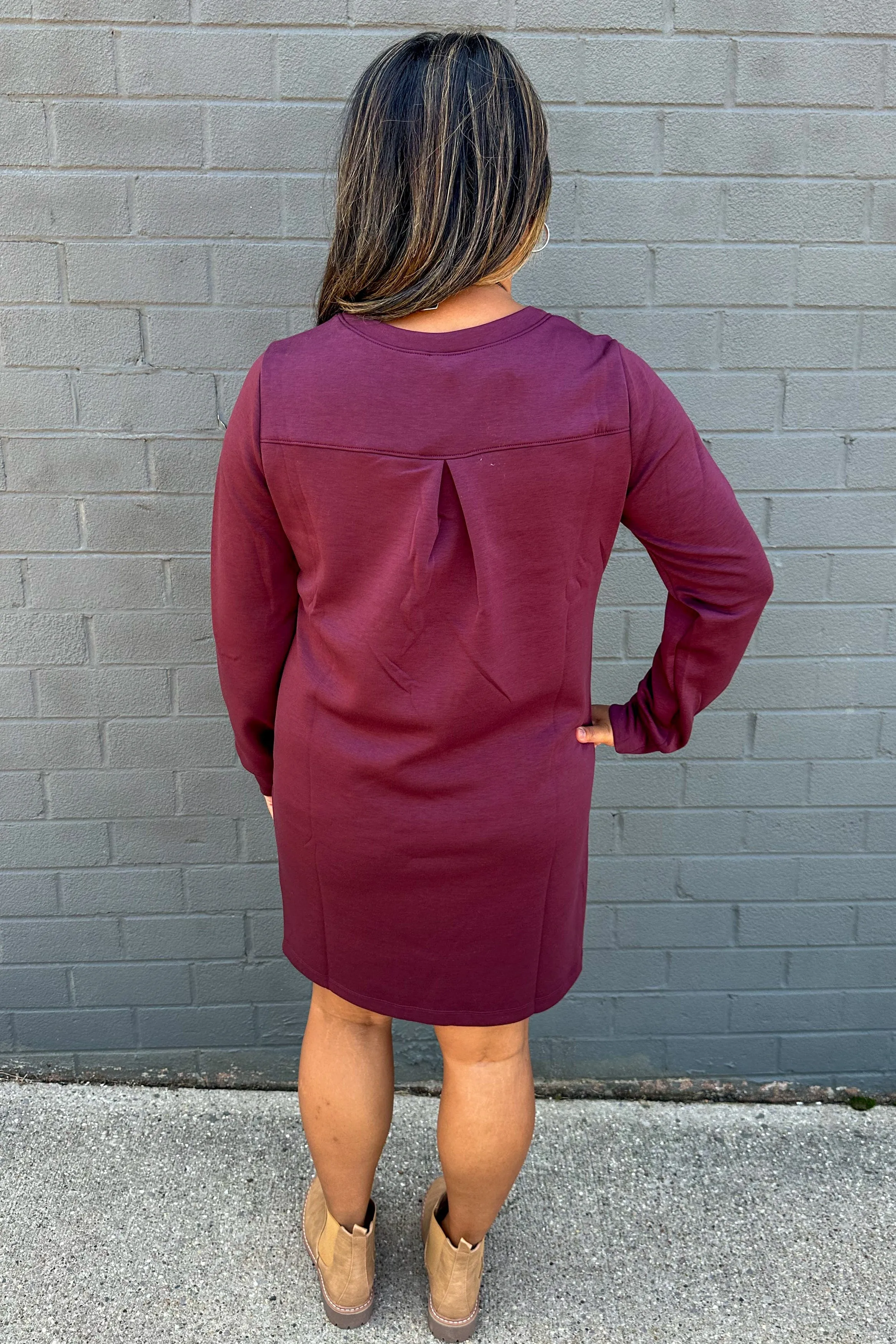 Wine Milan Comfy Dress