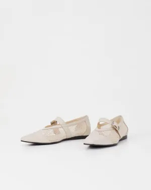 Wioletta Mesh Flats in Off White